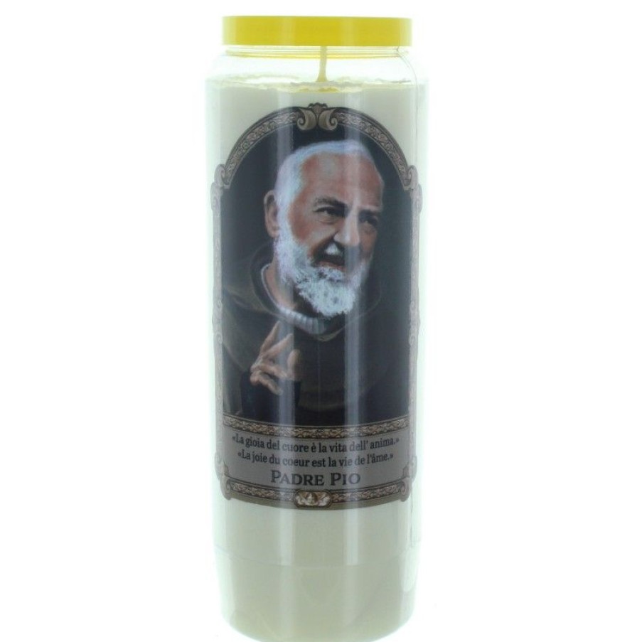 Palais du Rosaire Bougie Neuvaine | Lot De 20 Bougies Neuvaine De Padre Pio 17,5Cm