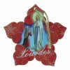 Palais du Rosaire Decoration De Noel | Etoile De Noel En Bois Avec L'Apparition De Lourdes