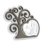 Palais du Rosaire Cadre Religieux | Cadre Pour Communion Avec Coeur Et Arbre De Vie En Argent 15X13Cm