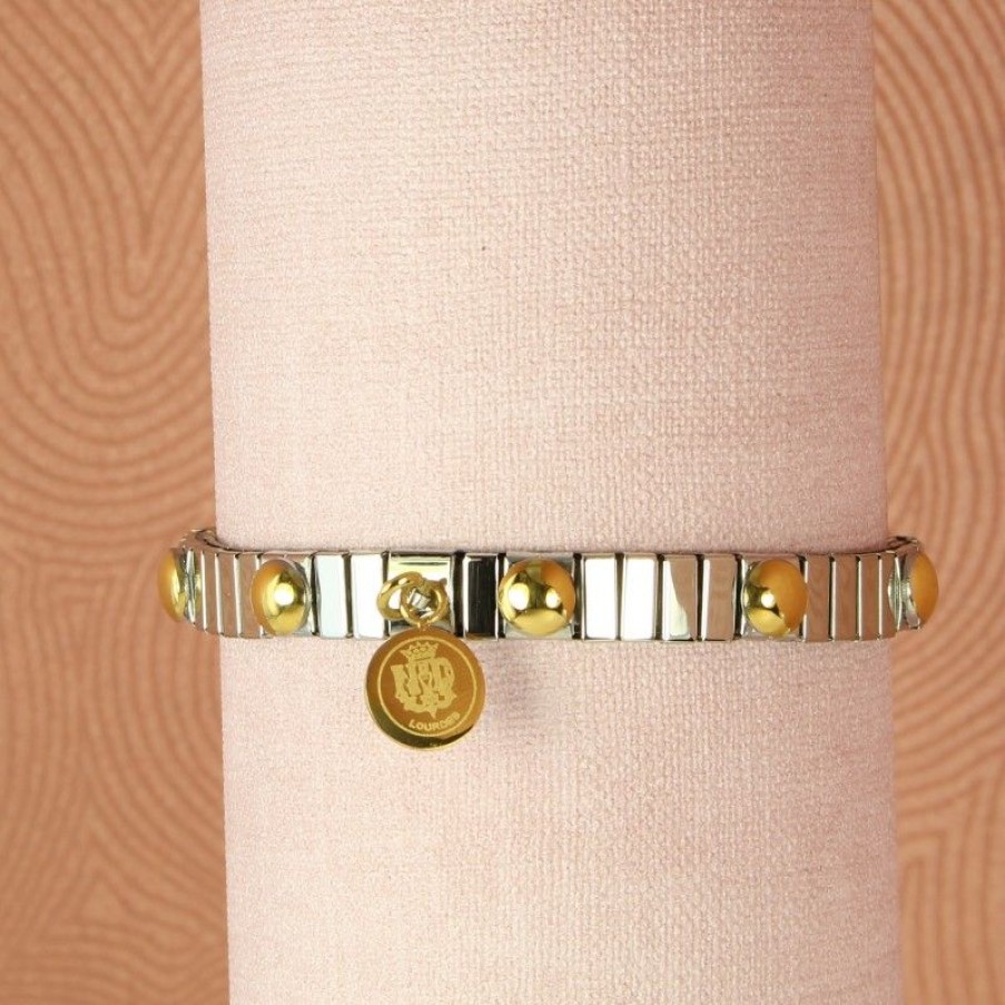 Palais du Rosaire Bracelet Argent | Bracelet Dizainier Argent Billes Dorees