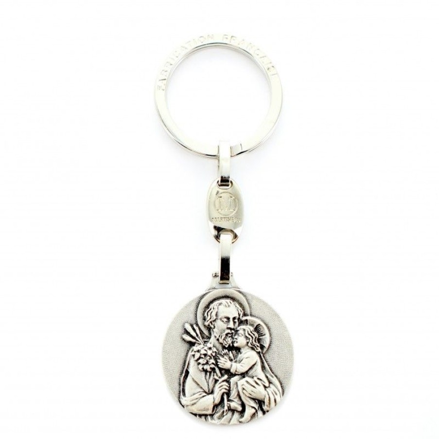 Palais du Rosaire Porte&Cles | Porte-Cle Apparition Et Saint Joseph 30 Mm
