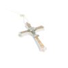 Palais du Rosaire Collier Fantaisie | Collier De Communion Avec Croix En Bois D'Olivier Et Cordon Blanc