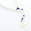 Palais du Rosaire Chapelet Nacre | Chapelet En Nacre 7Mm Sur Corde Bleu