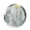 Palais du Rosaire Cadre Religieux | Magnet De L'Apparition En Metal Argente Et Finition Doree 4Cm