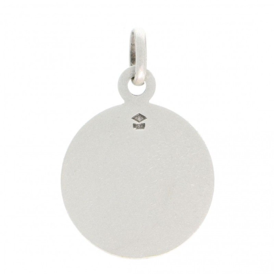 Palais du Rosaire Medaille Et Croix Argent | Medaille De Saint Raphael En Argent De 16Mm