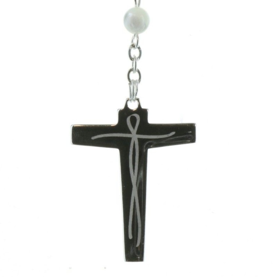 Palais du Rosaire Chapelet Argent | Chapelet De Lourdes En Argent Avec Des Grains En Nacre
