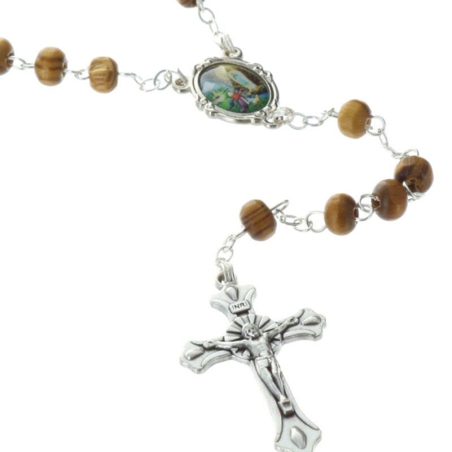 Palais du Rosaire Chapelet Bois | Chapelet De Lourdes En Bois D'Olivier Et Sa Boite