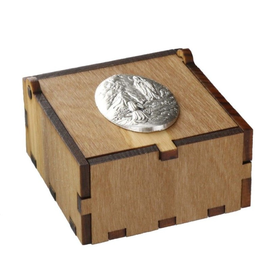 Palais du Rosaire Chapelet Bois | Chapelet De Lourdes En Bois D'Olivier Et Sa Boite