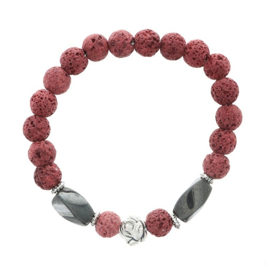 Palais du Rosaire Bracelet Fantaisie | Bracelet De Sainte Rita En Pierre De Lave