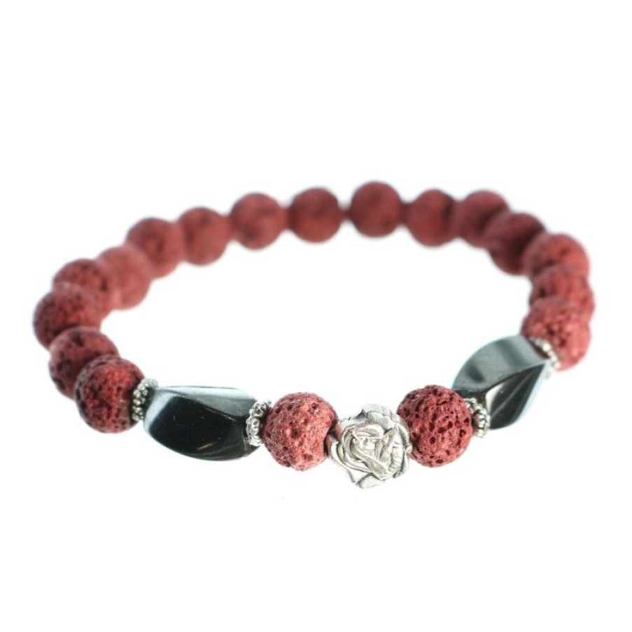 Palais du Rosaire Bracelet Fantaisie | Bracelet De Sainte Rita En Pierre De Lave