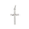 Palais du Rosaire Medaille Et Croix Argent | Pendentif Croix Facettee En Argent Rhodie 20 Mm