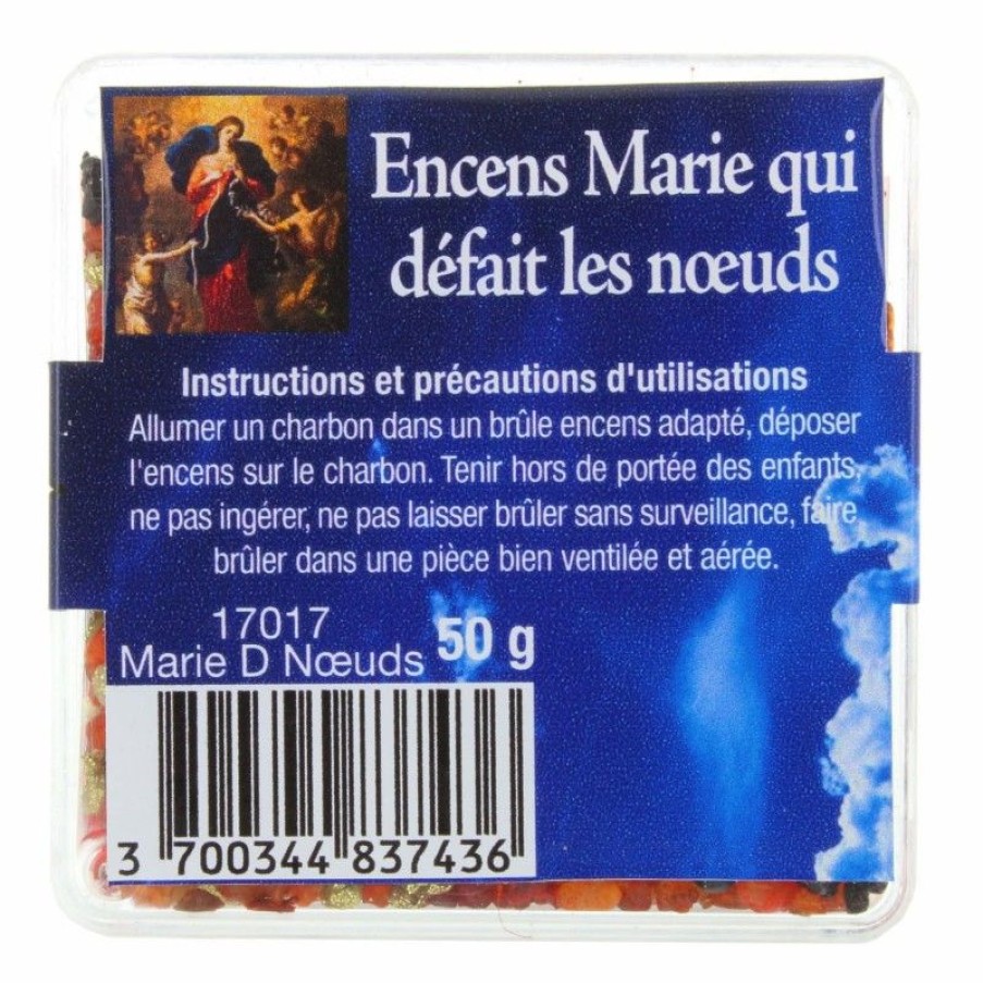 Palais du Rosaire Encens En Grains | Encens Religieux En Grains De Marie Qui Defait Les Noeuds, 50G