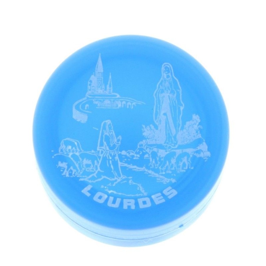 Palais du Rosaire Gobelet De Lourdes | Gobelet Pliant Bleu En Plastique Avec L'Apparition De Lourdes