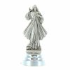 Palais du Rosaire Statue En Bronze Et Metal | Statue Du Christ Misericordieux En Metal Sur Un Socle Aimante 6Cm