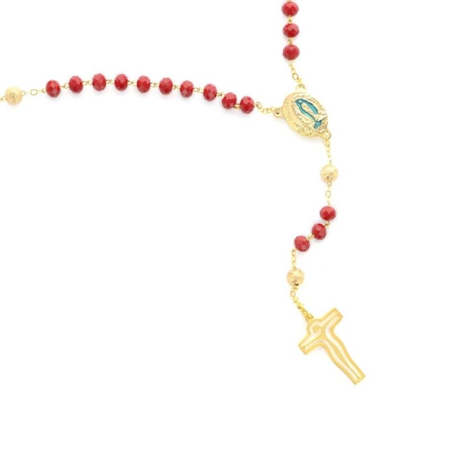 Palais du Rosaire Chapelet Verre | Chapelet Moderne Eau De Lourdes Avec Grains En Verre Colore