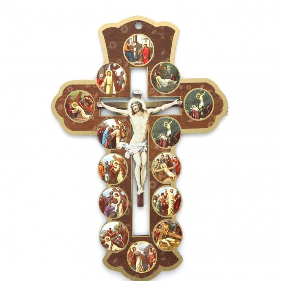 Palais du Rosaire Crucifix Bois | Crucifix Du Chemin De Croix En Bois