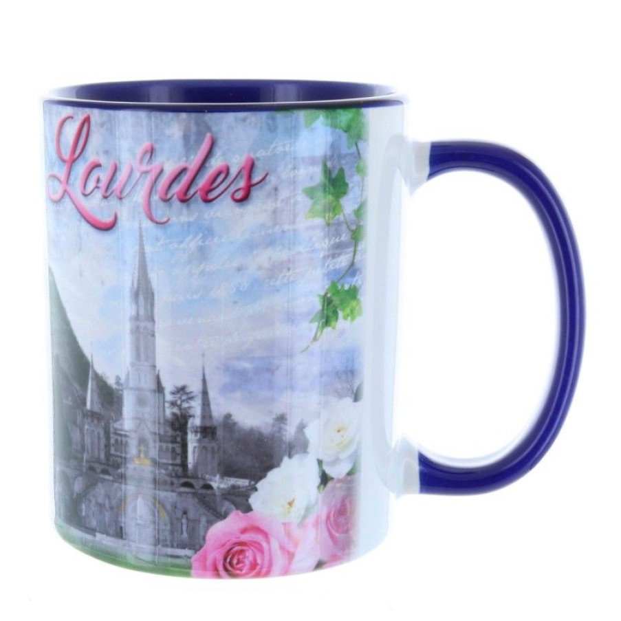 Palais du Rosaire Vaisselle De Lourdes | Mug De Lourdes Interieur Colore En Ceramique