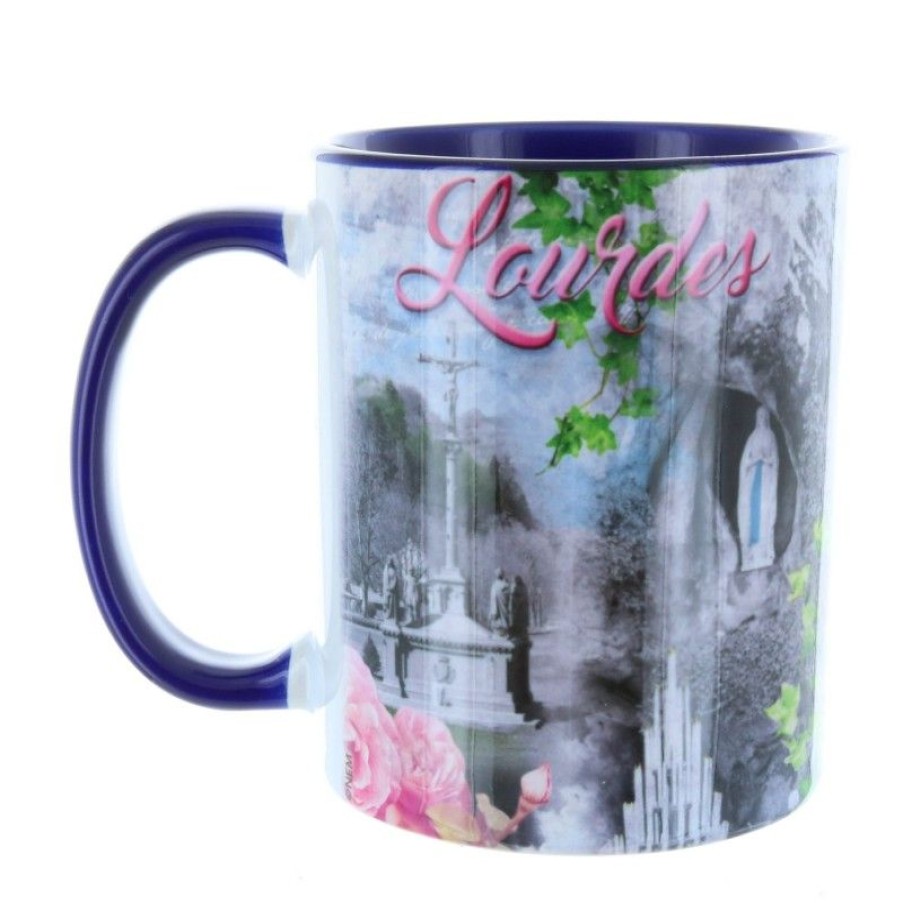 Palais du Rosaire Vaisselle De Lourdes | Mug De Lourdes Interieur Colore En Ceramique