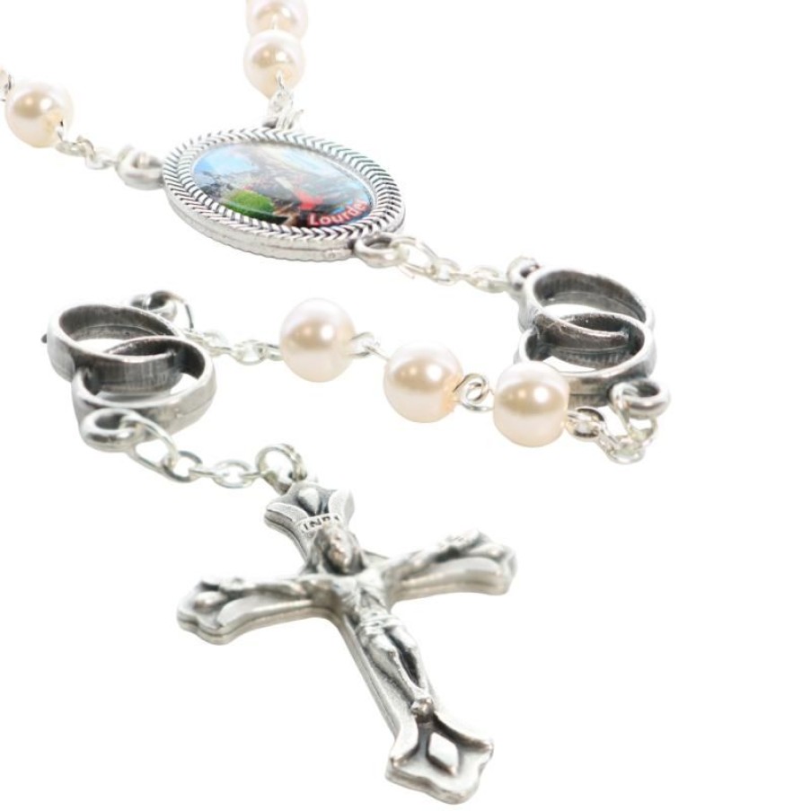 Palais du Rosaire Chapelet Verre | Chapelet De Mariage Avec Sa Boite Illustree De La Sainte Famille