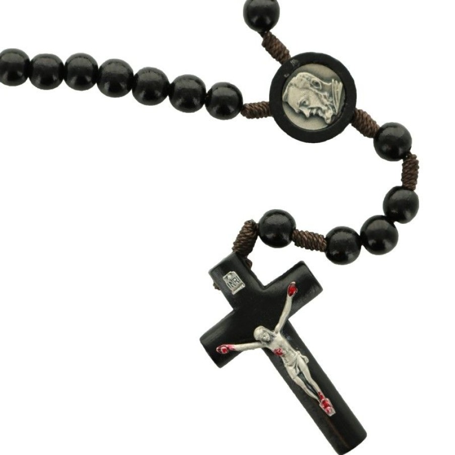 Palais du Rosaire Chapelet Bois | Chapelet De Padre Pio En Bois Noir