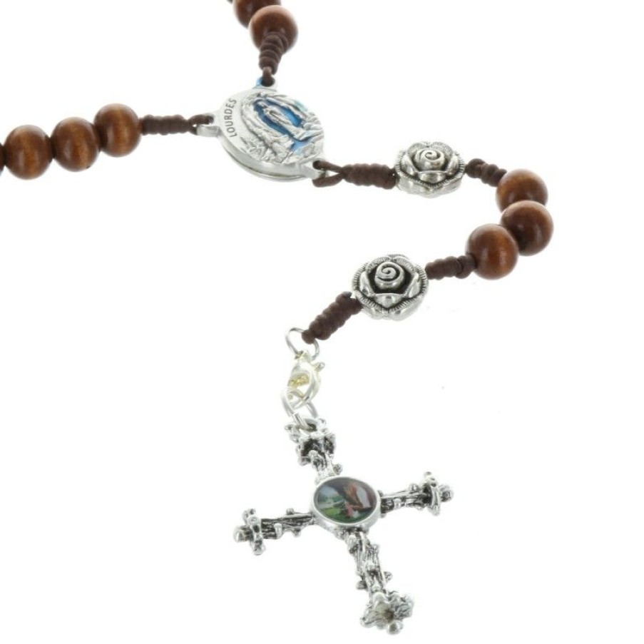 Palais du Rosaire Chapelet Metal | Chapelet Eau De Lourdes Et Paters Metal En Forme De Rose