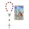Palais du Rosaire Cadre Religieux | Cadre Religieux En Bois Forme Parchemin Apparition De Lourdes Doree 5 X 7,5 Cm Et Dizainier A La Rose
