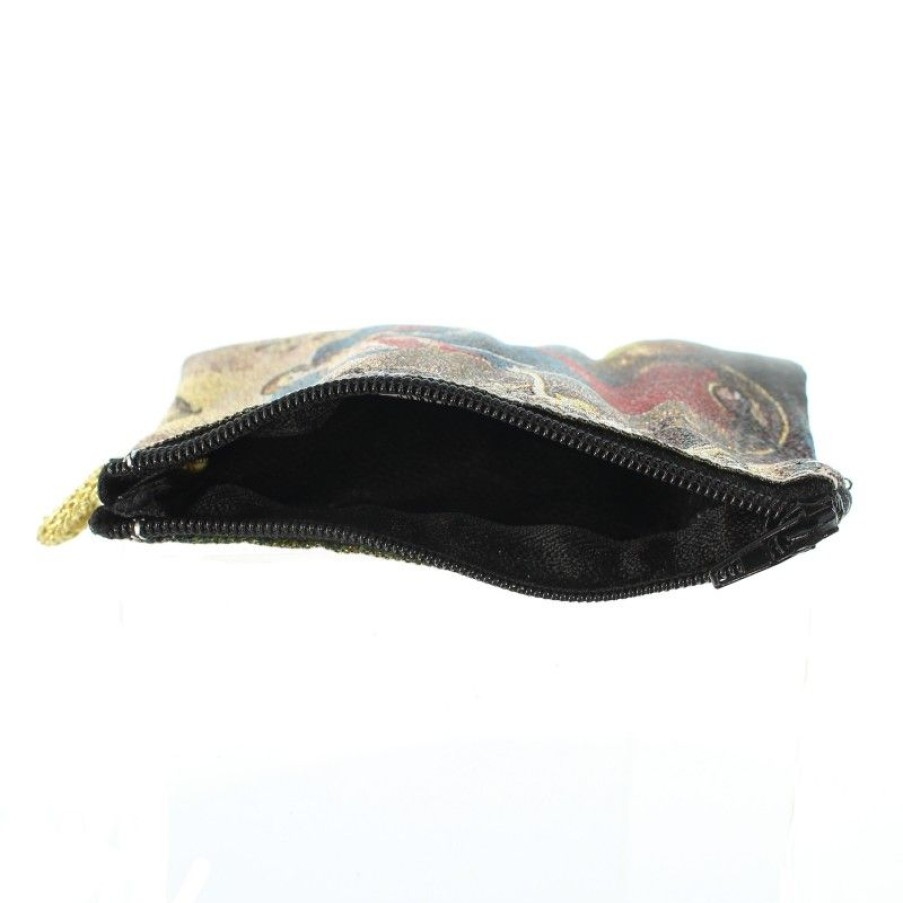 Palais du Rosaire Etui A Chapelet | Etui A Chapelet En Fil Dore 10X7 Cm Decore De Marie Qui Defait Les Noeuds