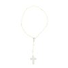 Palais du Rosaire Chapelet Corde | Chapelet De Communion Blanc Coeur Calice En Corde