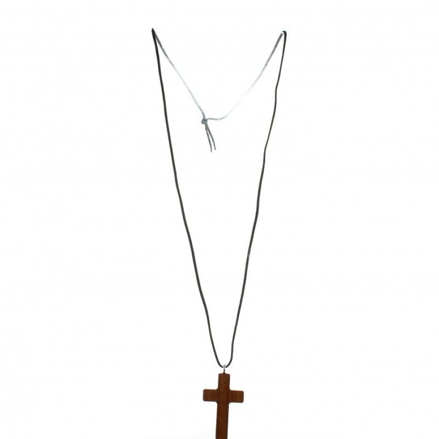 Palais du Rosaire Croix En Pendentif | Croix Ensemble En Bois D'Erable De 4Cm Avec Cordon