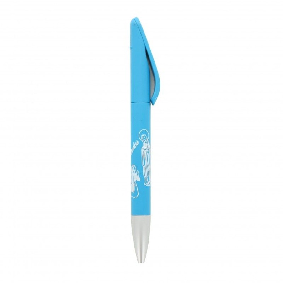 Palais du Rosaire Stylo | Stylo Bleu Avec L'Apparition De Lourdes