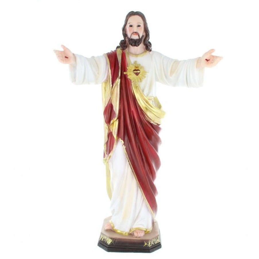 Palais du Rosaire Sacre&Coeur De Jesus | Statue Du Sacre Coeur De Jesus De Montmartre En Resine De 40Cm