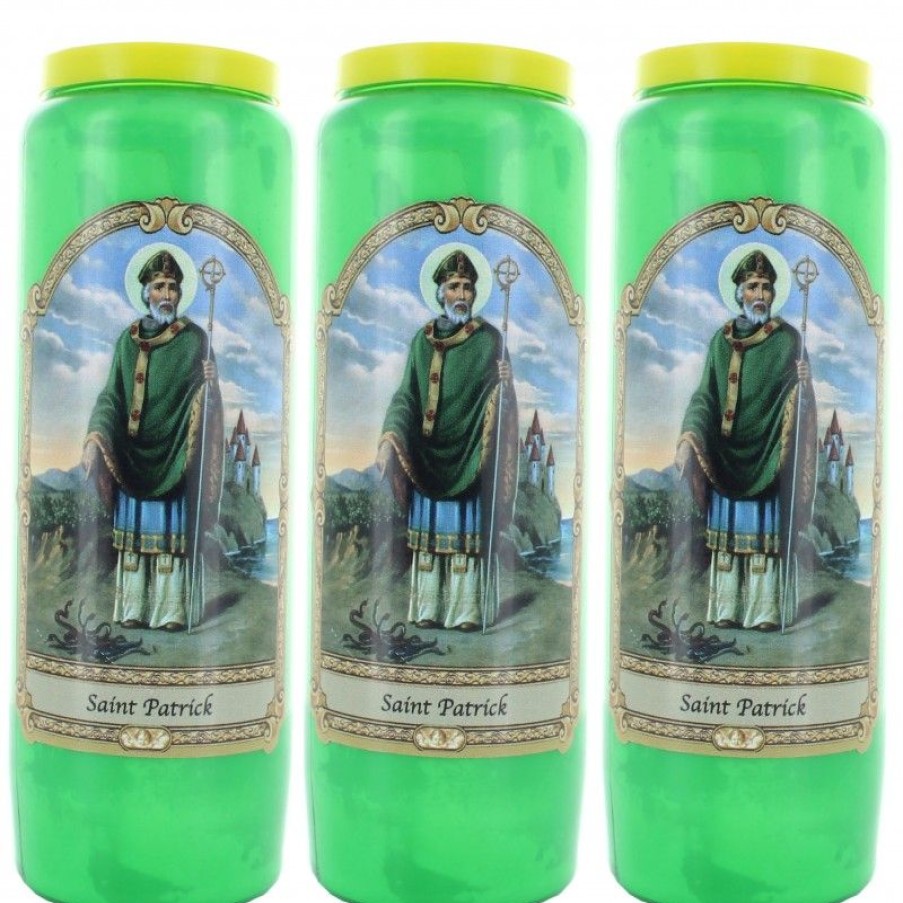 Palais du Rosaire Bougie Neuvaine | Lot De 3 Bougies De Neuvaine De Saint Patrick