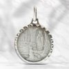 Palais du Rosaire Medaille Et Croix Argent | Medaille Ronde En Argent Avec L'Apparition De Lourdes 18Mm