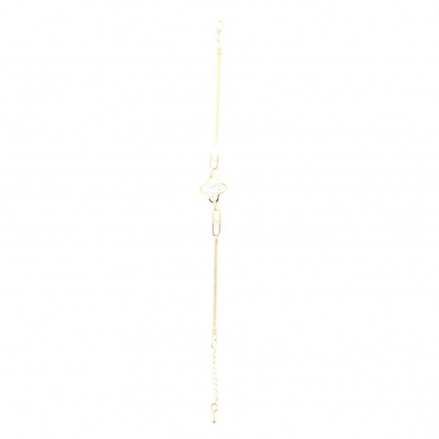 Palais du Rosaire Bracelet Fantaisie | Bracelet Religieux Dore Avec Petite Croix En Zircon