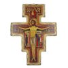 Palais du Rosaire Croix Religieuse | Croix De San Damien En Bois 35 Cm