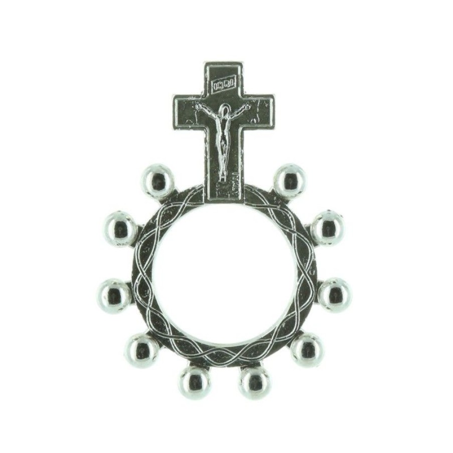 Palais du Rosaire Chapelet Dizainier | Dizainier Metal Nickele Boules Torsadees