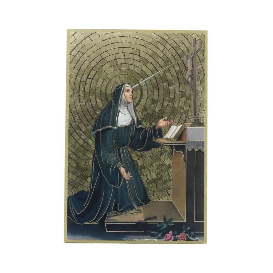 Palais du Rosaire Cadre Religieux | Cadre Religieux De Sainte Rita En Bois Avec Effet Mosaique 10X15Cm