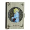 Palais du Rosaire Boite A Chapelet | Boite En Bois Pour Chapelet Avec L'Apparition De Lourdes Sur Fond Paillete