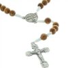 Palais du Rosaire Chapelet Bois | Chapelet De Lourdes Sur Corde Avec Des Grains En Bois D'Olivier