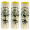 Palais du Rosaire Bougie Neuvaine | Lot De 3 Bougies De Neuvaine Arbre De Vie Protecteur 17,5Cm
