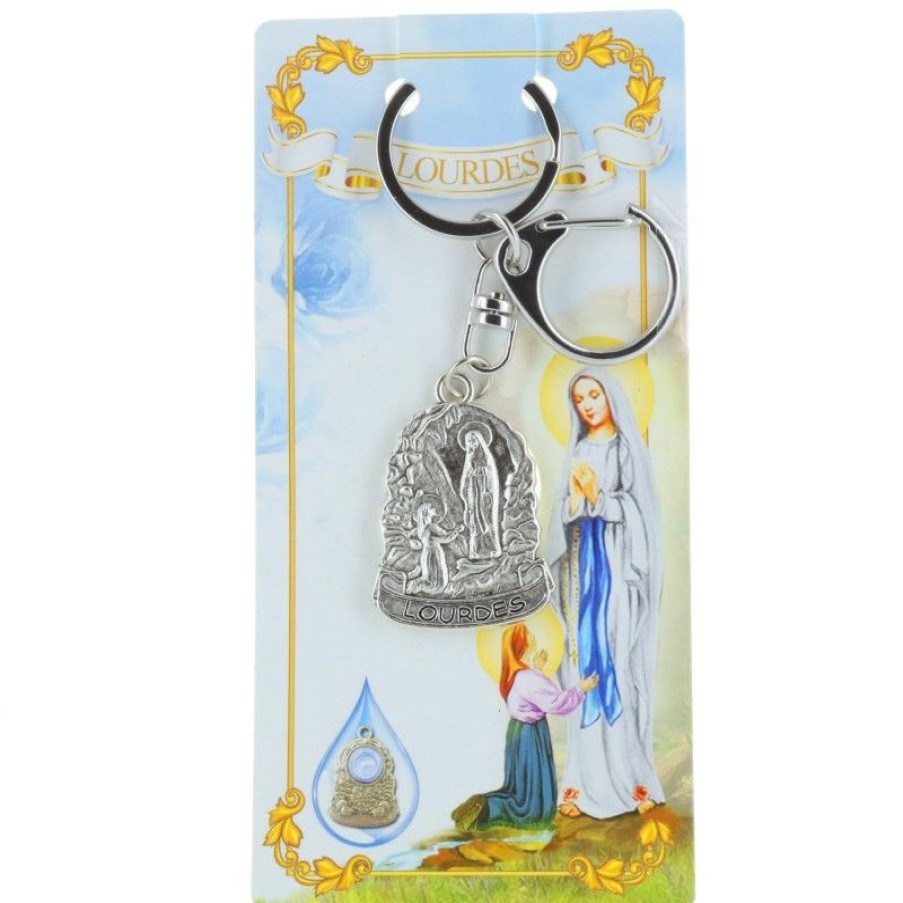 Palais du Rosaire Porte&Cles | Porte-Cles De Lourdes Avec Gouttes D'Eau De Lourdes