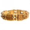 Palais du Rosaire Bracelet Fantaisie | Bracelet Chretien En Bois A Facettes