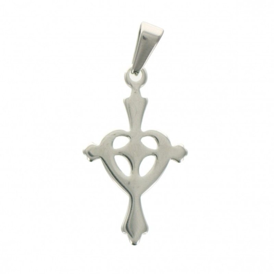 Palais du Rosaire Medaille Et Croix Metal | Croix Metal Decoree D'Un Coeur 30Mm