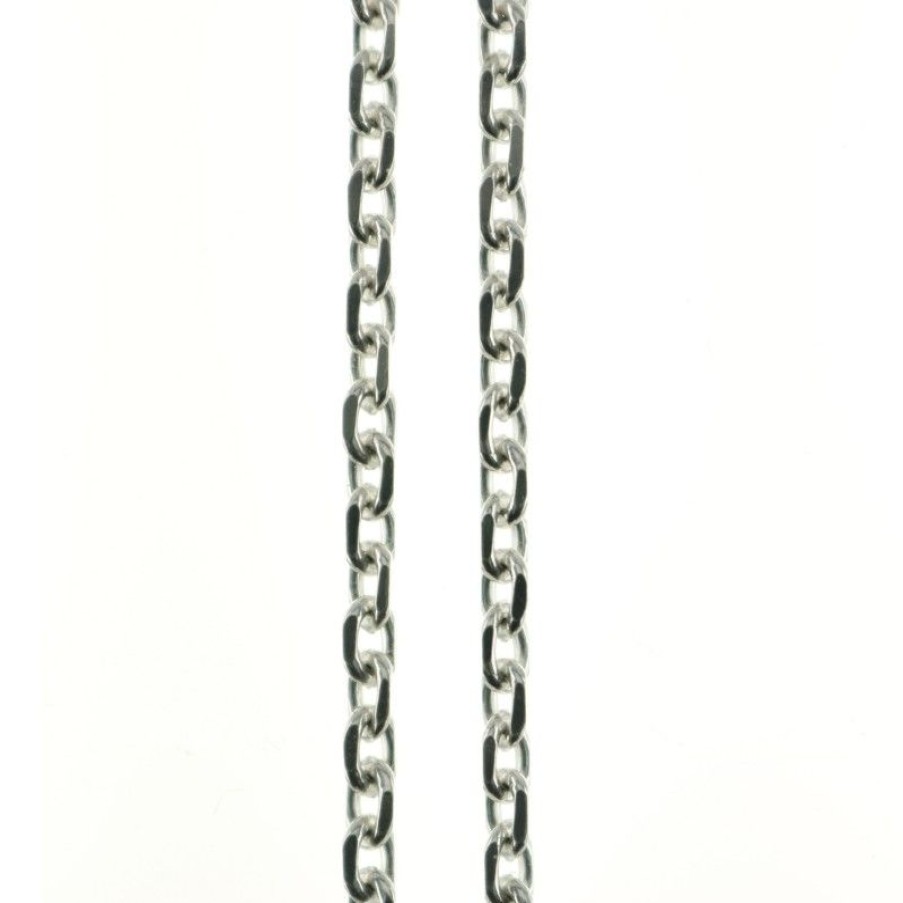 Palais du Rosaire Collier En Argent | Chaine En Argent Maille Forcat Limee 45 Cm