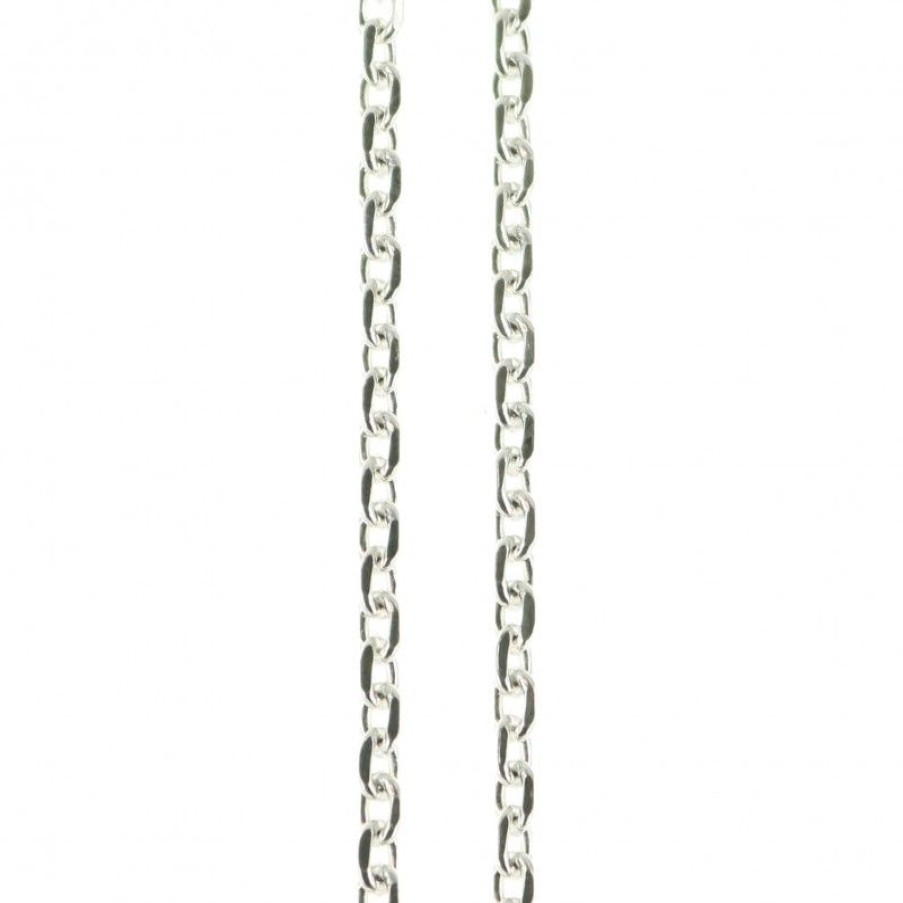 Palais du Rosaire Collier En Argent | Chaine En Argent Maille Forcat Limee 45 Cm