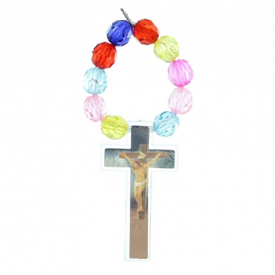 Palais du Rosaire Chapelet Dizainier | Chapelet Dizainier Multicolor Avec Croix Du Christ