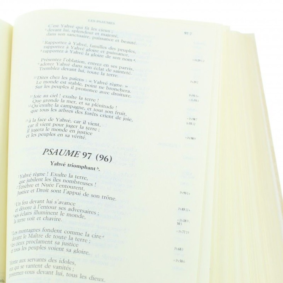 Palais du Rosaire Livre De Priere | Bible De Jerusalem Blanche Et Doree Format Compact 15X20Cm