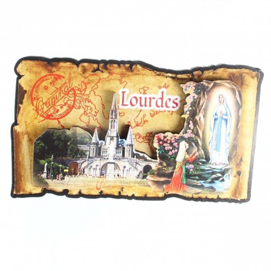 Palais du Rosaire Magnet | Magnet De L'Apparition Et De La Basilique En Bois