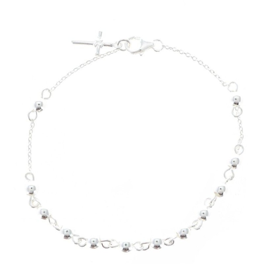 Palais du Rosaire Bracelet Argent | Bracelet Dizainier En Argent Avec Une Croix