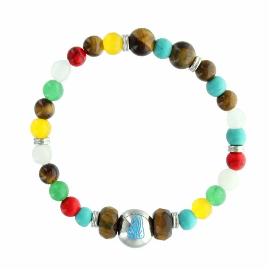 Palais du Rosaire Bracelet Fantaisie | Bracelet Religieux De Notre Dame De Lourdes En Pierres Naturelles